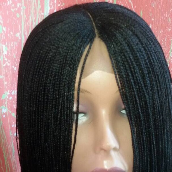 Beautiful black micro braided wig. - Picture 1 of 7